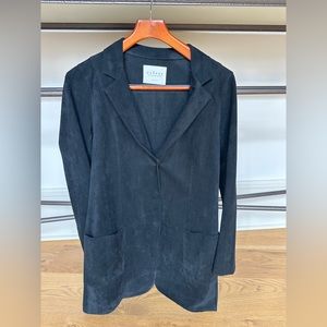 Velvet by Graham & Spencer Black faux suede Blazer